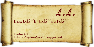 Lupták László névjegykártya