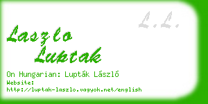 laszlo luptak business card