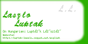 laszlo luptak business card